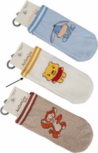 Трикотажні шкарпетки для дитини ''Winnie the Pooh'' (1шт. молочні), Katamino K46294