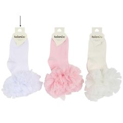 Трикотажные носки для девочки (1шт. белые), Katamino K22097