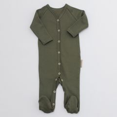 Трикотажный человечек с закрытыми стопами (хаки), TaNa Baby, 10