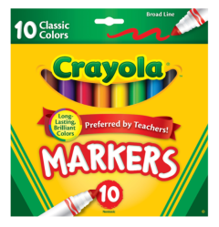 Набор маркеров с широким наконечником, 10 шт., Crayola 58-7722