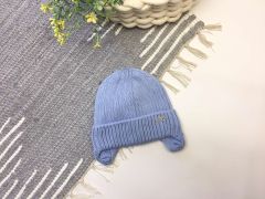 Шапочка с трикотажной подкладкой для ребенка (голубой), 02911