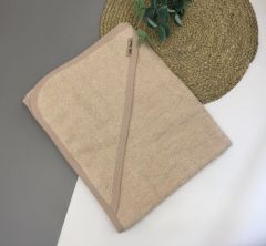Полотенце после купания махровое с капюшоном (90x75), бежевое, Little Angel 12275