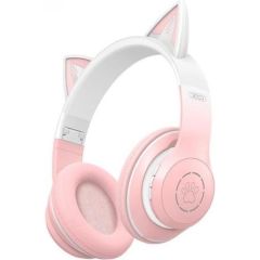 Дитячі навушники з вушками Bluetooth, XO BE38 pink