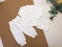 Трикотажний комплект для малюка (білий), Мамине чадо 21-306