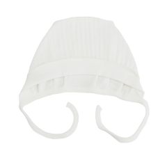 Трикотажная шапочка на завязках (молочный), 253103