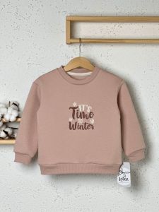 Трикотажний світшот з начосом всередині для дитини "WInter time", Lotex 134-18