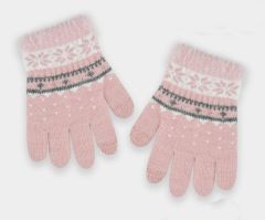 Рукавиці з начосом всередині для дитини (подвійні), Noviti RZ083-G-01 (рожеві)