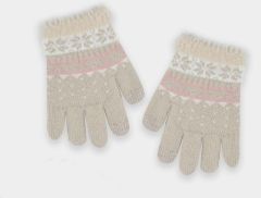 Рукавиці з начосом всередині для дитини (подвійні), Noviti RZ083-G-01 (беж)