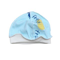 Трикотажна шапочка для дитини (блакитний/смужка), 2015303