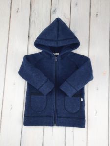 Шерстяная курточка-худи для ребенка (синяя), 16-4 Mokkibym