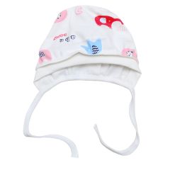 Трикотажна шапочка для малюка (молочний/червоний), Minikin 208903