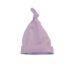 Трикотажна шапочка з вузликом для малюка (пудрова), Minikin 2013903
