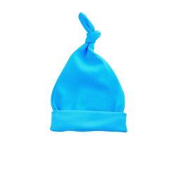 Трикотажна шапочка з вузликом для малюка (бірюзова), Minikin 213903
