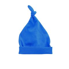 Трикотажна шапочка з вузликом для малюка (синя), Minikin 213903