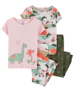 Пижама для девочки 1шт. (розовая футболка и штаны хаки)