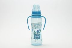 Бутылочка с силиконовой соской 250 мл, (синяя) Lindo LI 135
