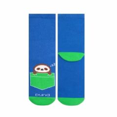 Хлопковые носки с плюшевым следом (голубой), Duna, 4120