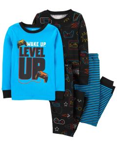 Трикотажная пижама для мальчика 1шт. (синий реглан и штаны в полоску)