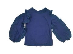 Трикотажная блуза для девочки, 1190 (синяя)