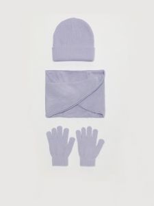 Комплект-тройка (шапка, снуд и перчатки) для ребенка