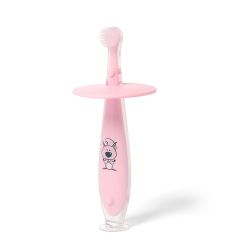  Зубна щітка з захисним кільцем (рожева), Babyono (6+ міс) 551/01