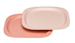 Набор тарелок для кормления "Зеленая серия" 2 шт., (розовые), Nip 37068