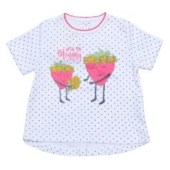Трикотажная футболка для девочки, Minikin 200603