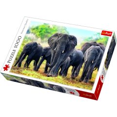 Пазлы "Африканские слоны", Trefl 10442