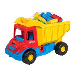 Автомобиль-грузовик "Multi truck" с конструктором, 39221 (желтый)