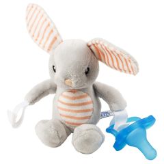 Цільна силіконова пустушка з іграшкою Кролик (0-12 міс), Dr. Brown's AC159-P6