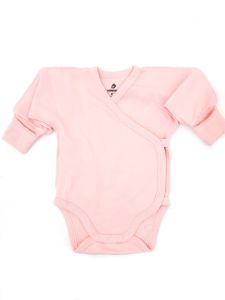Трикотажное боди-распашонка для малыша (розовое), 213703