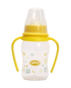 Пляшечка з силіконовою соскою 125 мл, Lindo Li 146 (жовта)