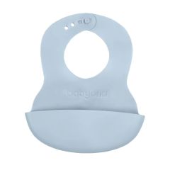 Силиконовый слюнявчик с карманом, BabyOno 835/02 (серо-голубой)