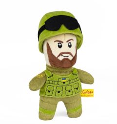 М'яка іграшка солдат ЗСУ з бородою,25 см., (KD704)