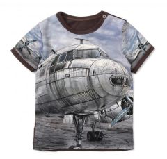 Трикотажная футболка "Самолет" для мальчика, 11308