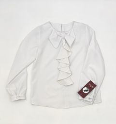 Стильна блуза для дівчинки (біла) , 4043
