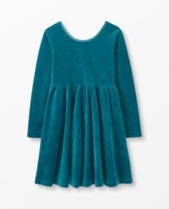 Велюровое платье для девочки, 52498-5