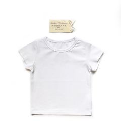 Стильна трикотажна футболка для дитини, Ф-13-2-v (біла)