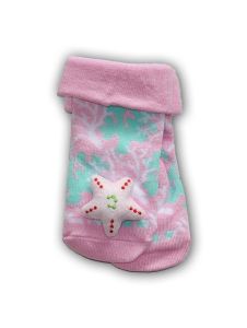 Носочки с 3D нашивкой розовые "Звездочка", YOclub SKC-TOYS