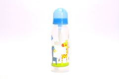 Бутылочка мягкая для каш (с ложечкой и щеткой для чистки) 250 мл, синяя, Lindo LI 123