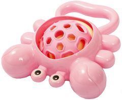 Іграшка-брязкальце "Крабик" (рожева), Lindo Б 334