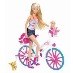 Кукла "Штефи с малышом на велосипеде", Steffi Love 105739050