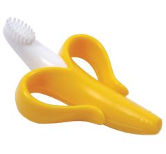 Прорізувач-щітка для зубів, силіконова "Банан" Lindo DK 01