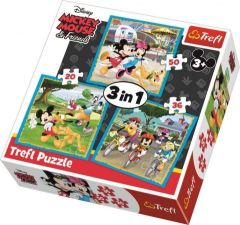 Пазли " Mickey Mouse з друзями" 3в1 Trefl 34846