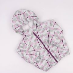 Ветровка с флисовой подкладкой для девочки (листья), Coolton