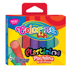 Цветной пластилин "Glitter" 6 шт., 42697PTR Colorino