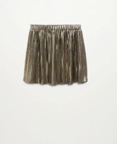 Стильная плиссированная юбка с эффектом металлик от Mango