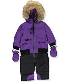 Зимовий комбінезон для дівчинки (суцільний - імітація куртки та штанів)