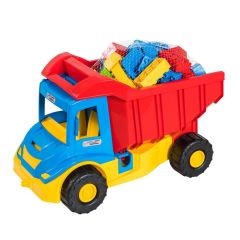 Автомобиль-грузовик "Multi truck" с конструктором, 39221 (красный)