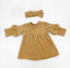 Велюрове плаття із солохою (бежеве), Coolton